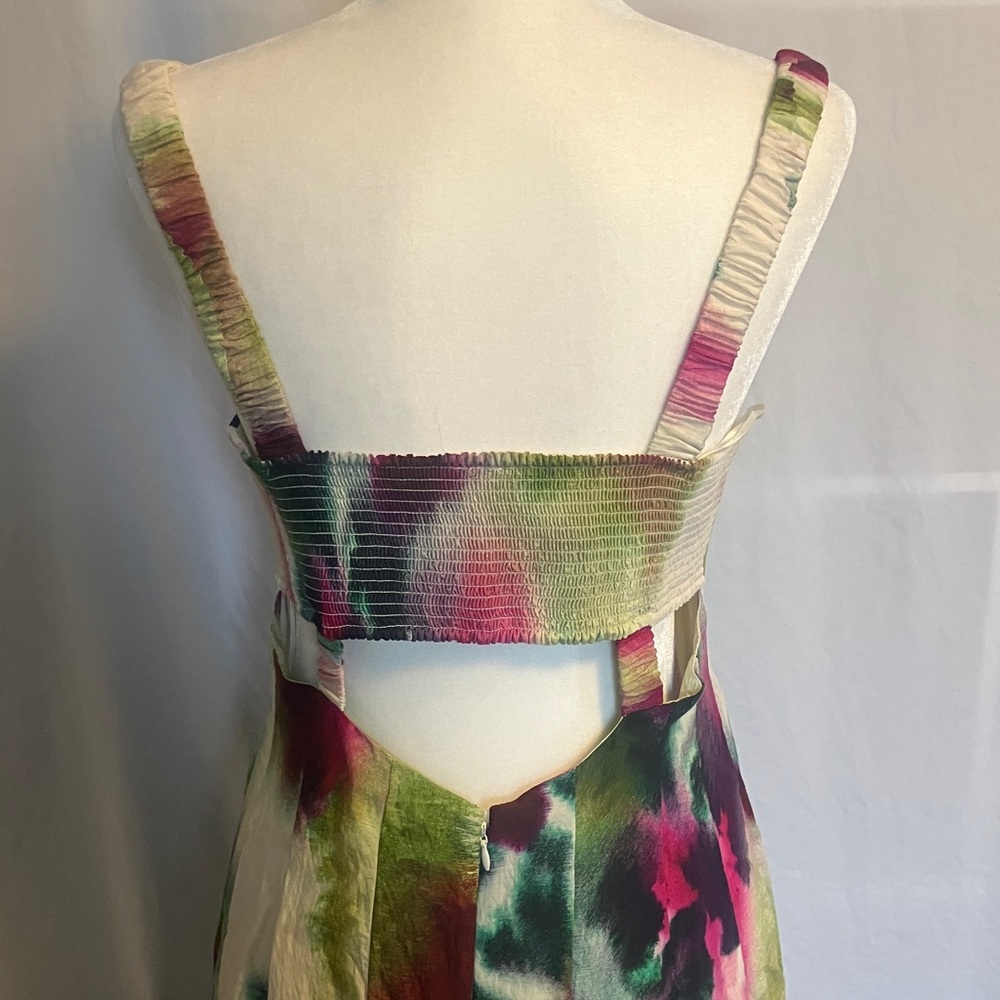 By Anthropologie floral watercolor tiered Maxi Dress size 12 EUC - Picture 4 of 15